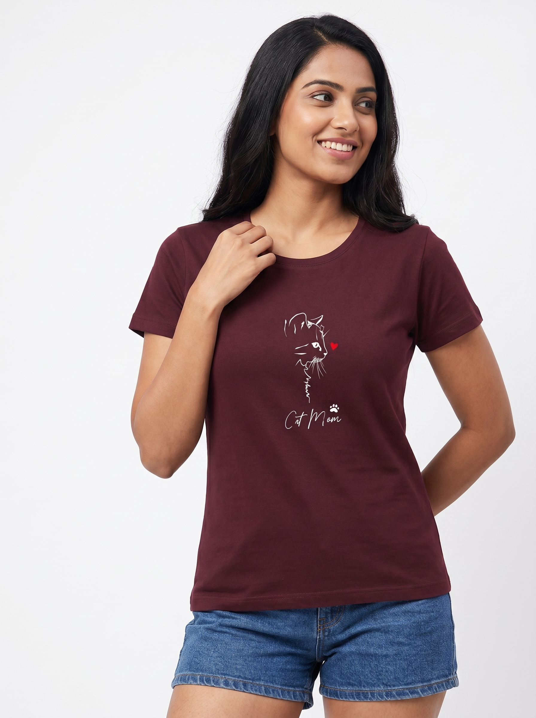 CAT MOM LOVE WOMEN CLASSIC TEE
