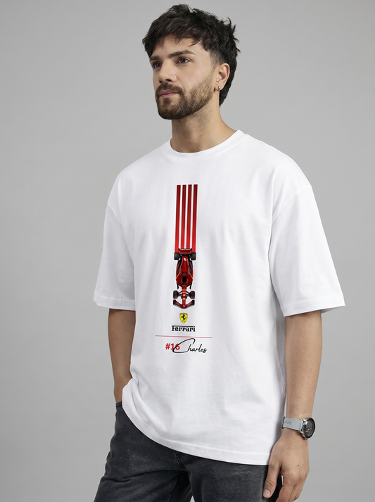 CHARLES LECLERC #16 FERRARI OVERSIZED RACING TSHIRT