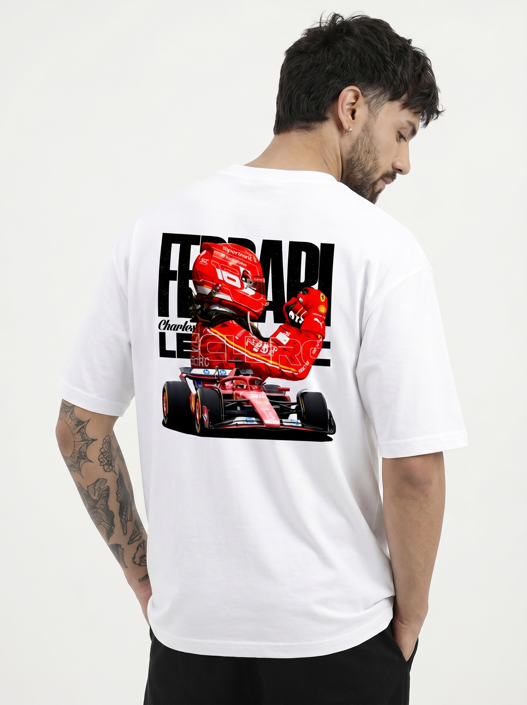 CHARLES LECLERC #16 FERRARI OVERSIZED RACING TSHIRT