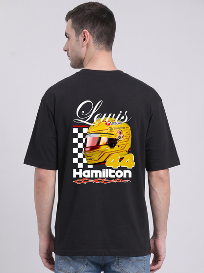 LEWIS HAMILTON " YELLOW HELMET" OVERSIZED RACING TSHIRT