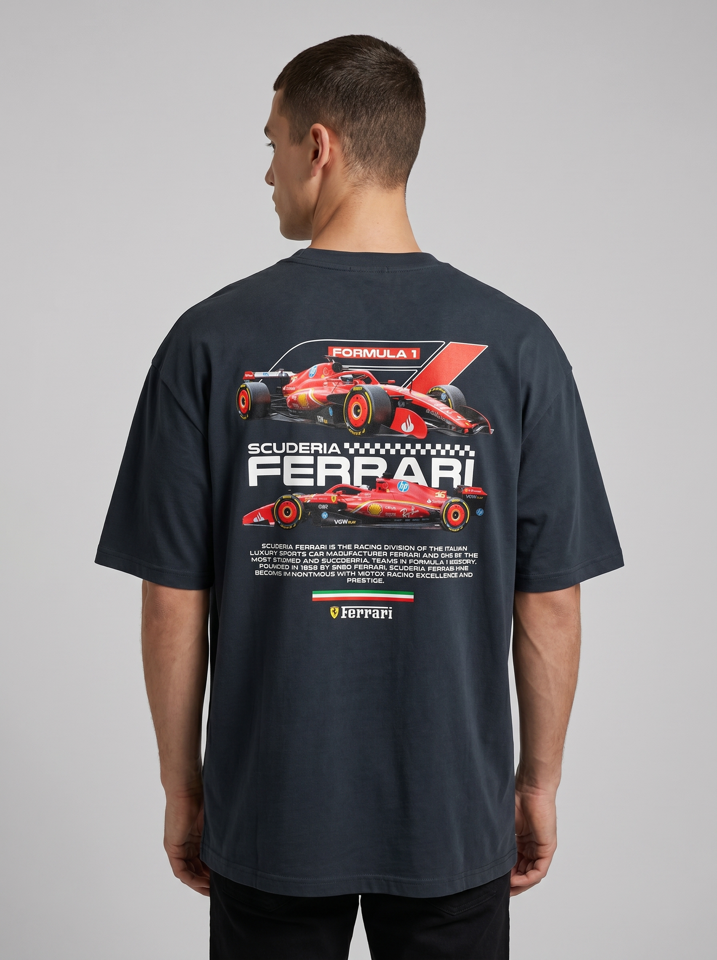 LEWIS HAMILTON 44 SCUDERIA FERRARI OVERSIZED RACING TSHIRT
