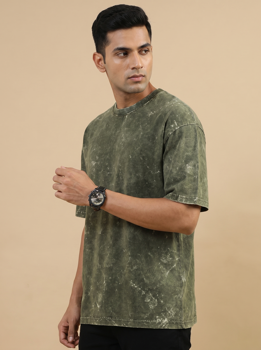 UNISEX ACID WASHED PLANE T-SHIRT