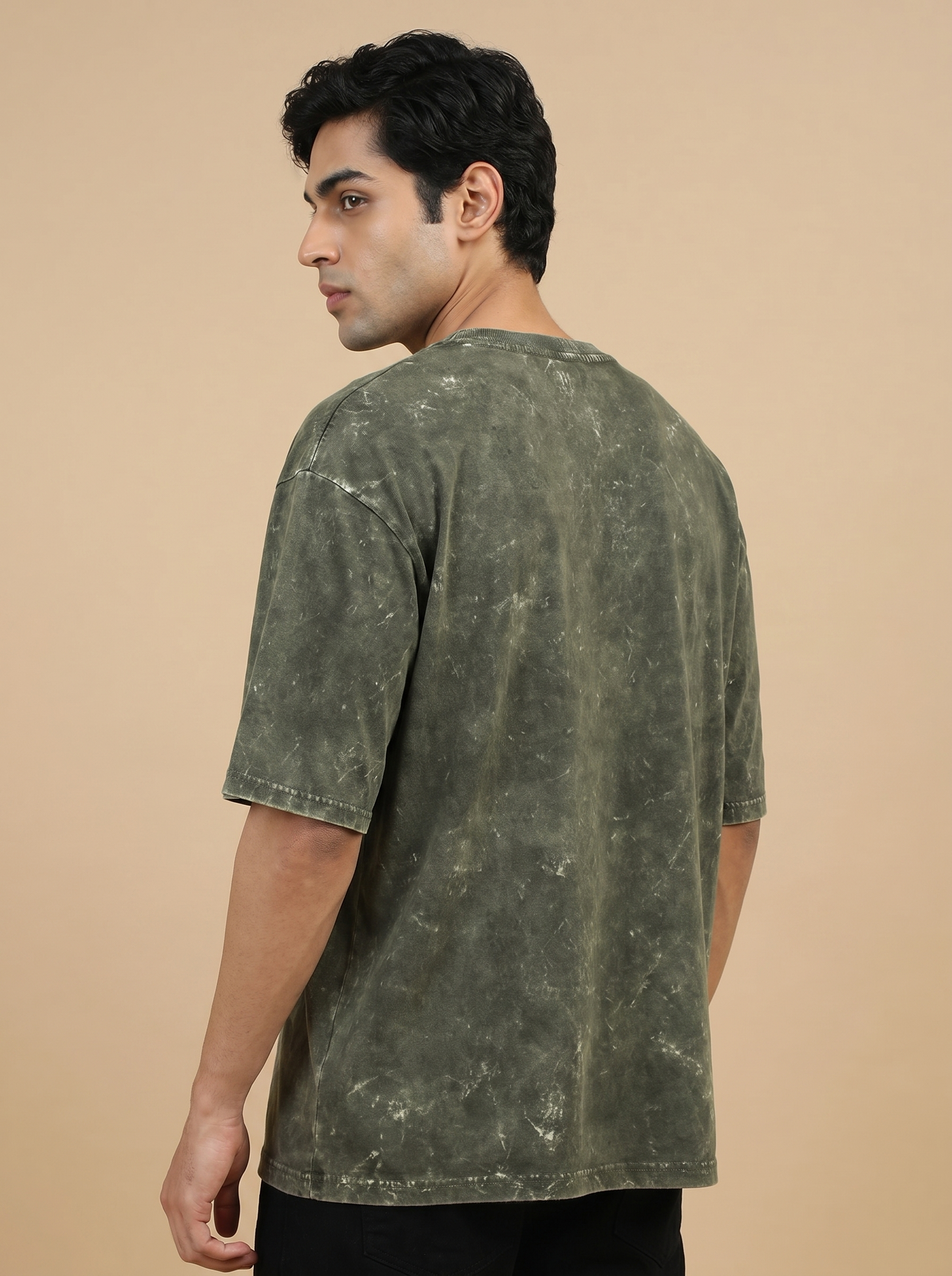 UNISEX ACID WASHED PLANE T-SHIRT