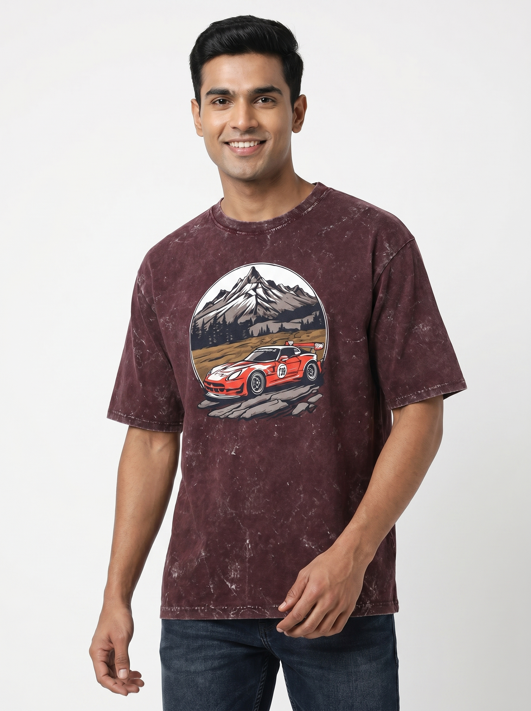 MOUNTAIN DRIVE VINTGE UNISEX ACID WASH OVERSIZED TEE