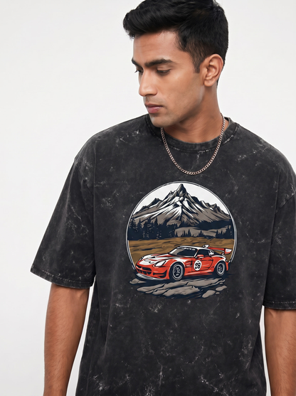 MOUNTAIN DRIVE VINTGE UNISEX ACID WASH OVERSIZED TEE