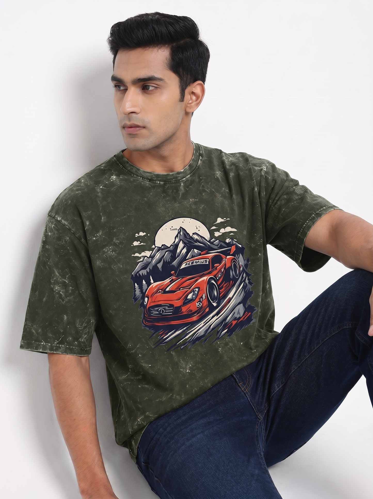MIDNIGHT DRIFT UNISEX ACID WASHED OVERSIZED TEE