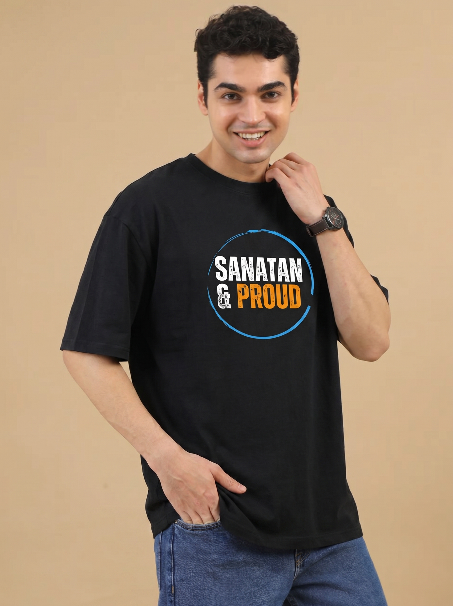 SANATAN & PROUD OVERSIZED T-SHIRT
