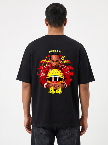 LEWIS HAMILTON "44" FERRARI HERITAGE OVERSIZED T-SHIRT