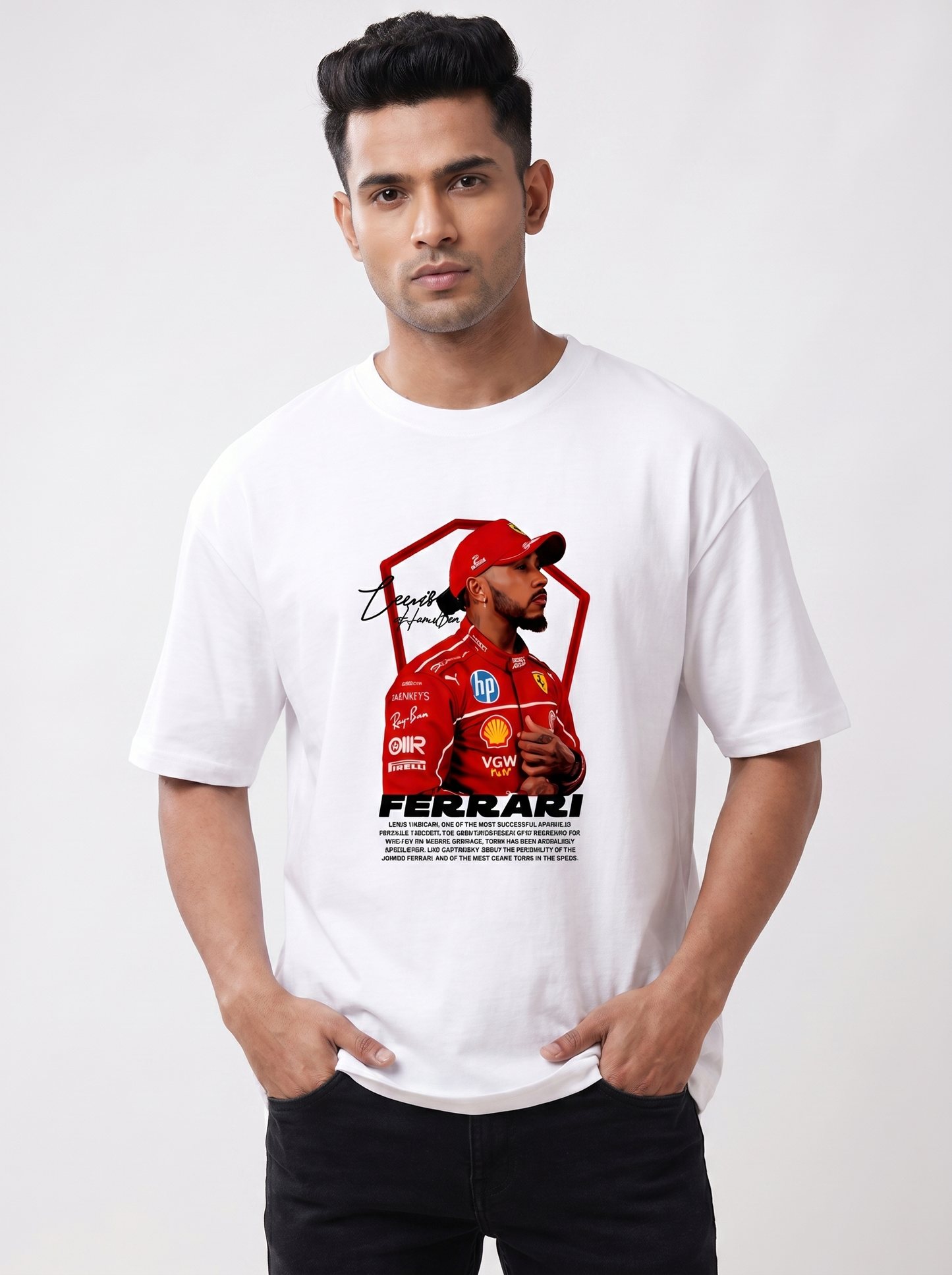 LEWIS HAMILTON SCUDERIA FERRARI SIGNATURE TSHIRT