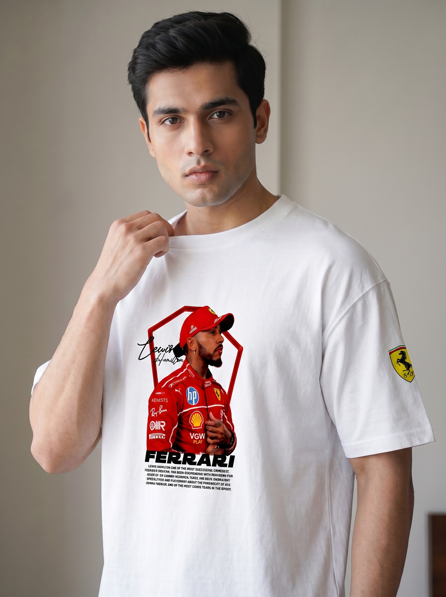 LEWIS HAMILTON SCUDERIA FERRARI SIGNATURE TSHIRT
