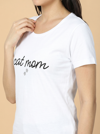 CAT MOM SCRIPT CLASSIC TEE