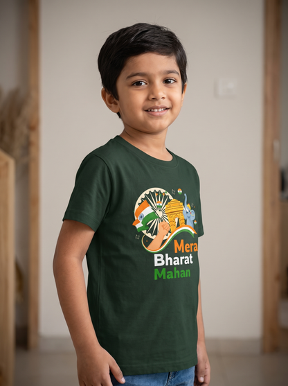 MERA BHARAT MAHAN BOY'S CREW NECK T-SHIRT