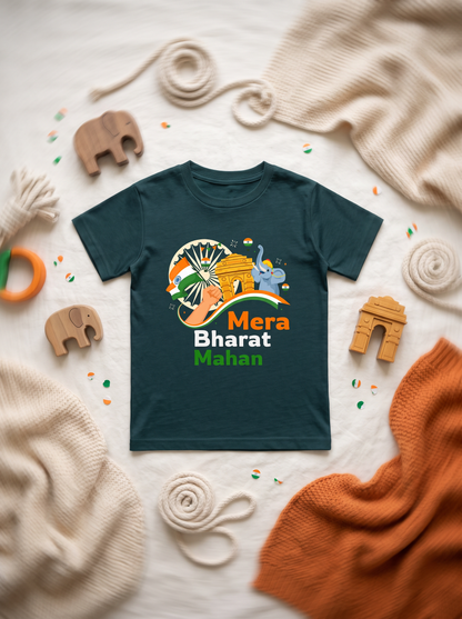 MERA BHARAT MAHAN BOY'S CREW NECK T-SHIRT